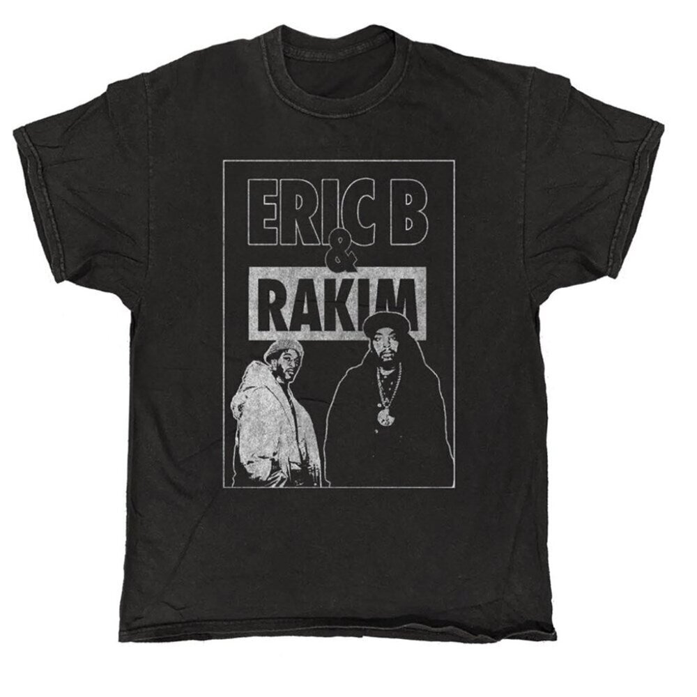 Eric B And Rakim Blackout Vintage Style Hip Hop Graphic Unisex T-Shirt .